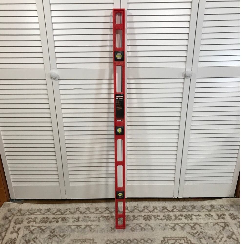 NWT Vintage Task Force 48” Poly Frame Spirit Level 3-Vial 226223